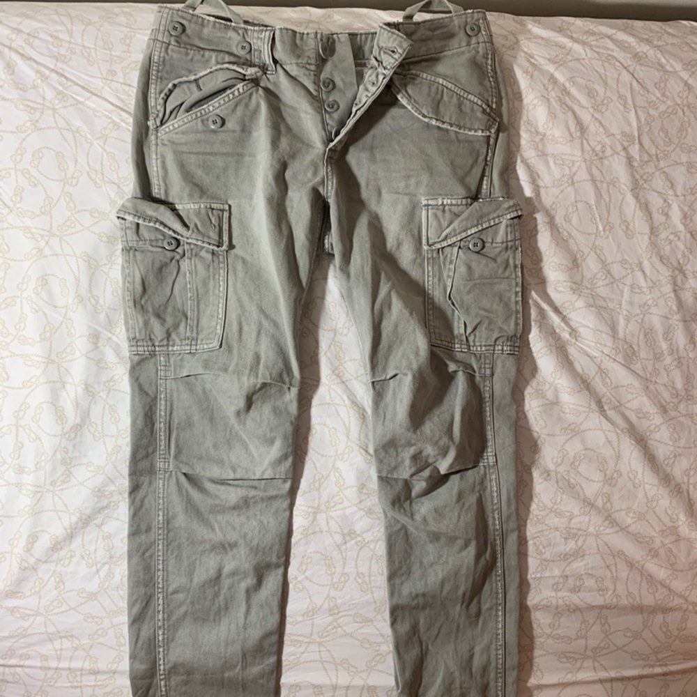 Greenish-grey Adjustable Cargo Pants